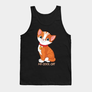 My cool cat tee design birthday gift graphic Tank Top